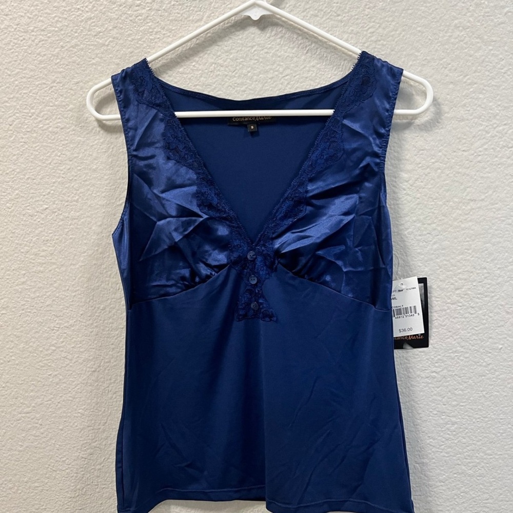 Constance Marie Blue Lace Cami Size S